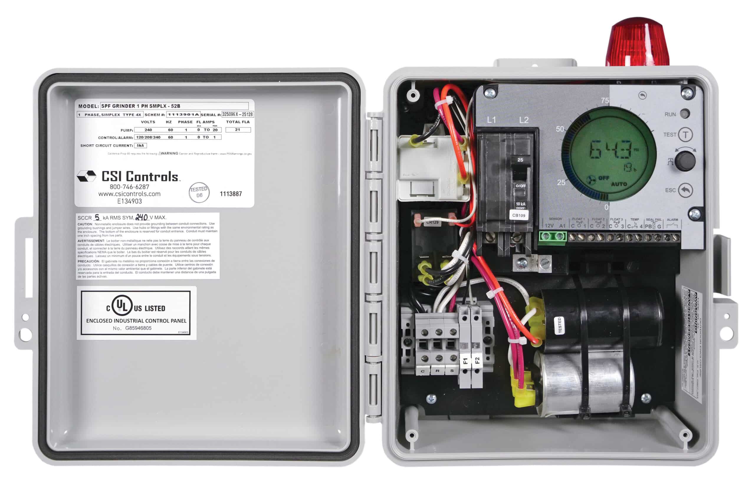 SPF Series™ Grinder Simplex Control Panel